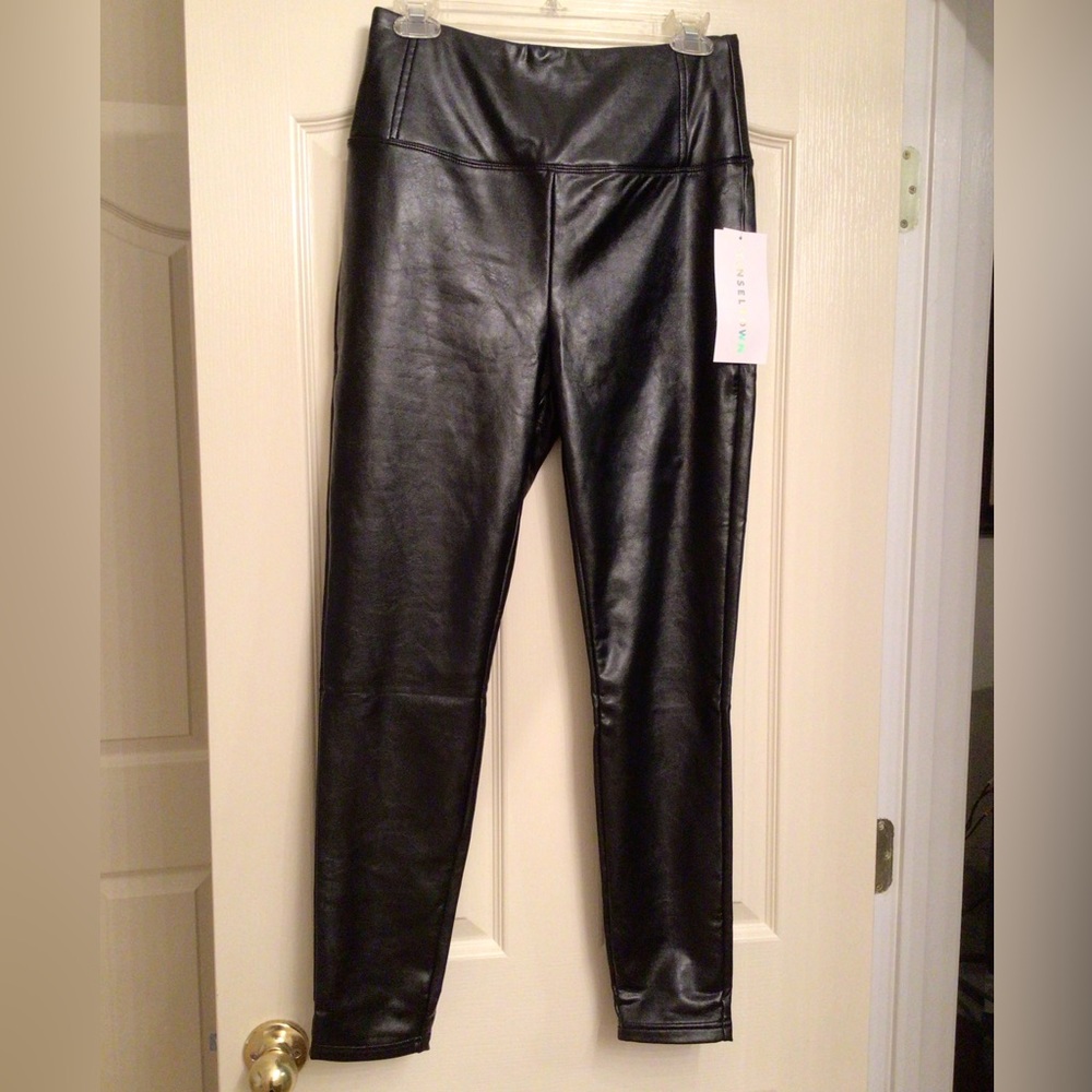 Black Faux Leather Leggings
